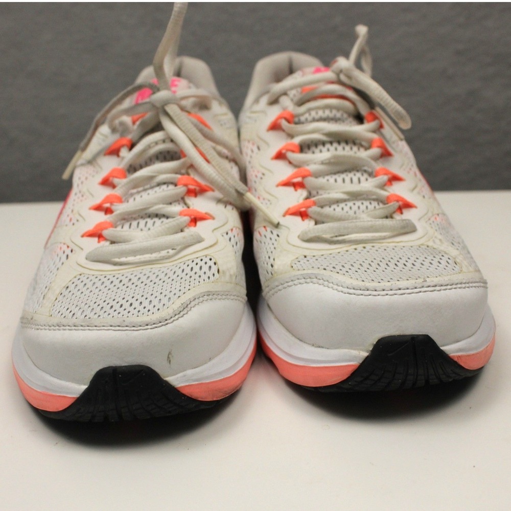 Nike Dual Fusion Run 3 Womens 9 White Pink Orange Running Shoes Sneakers - Picture 5 of 11